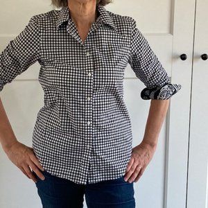 Chaps Black and White Check Size Small Shirt
